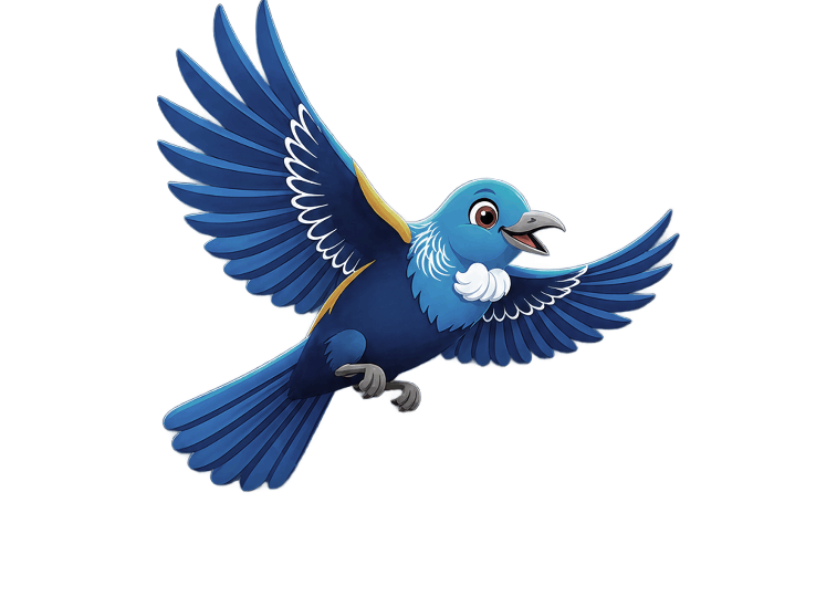 Little Tui bird flying